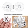 100 Pcs Easy Fix Washers, 35mm Diameter Galvanised Steel Fixing