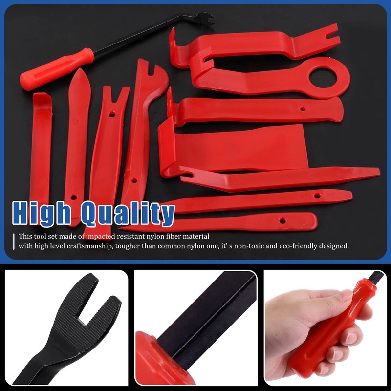 Glarks 12Pcs Auto Trim Removal Tool Kit, Universal Car Panel