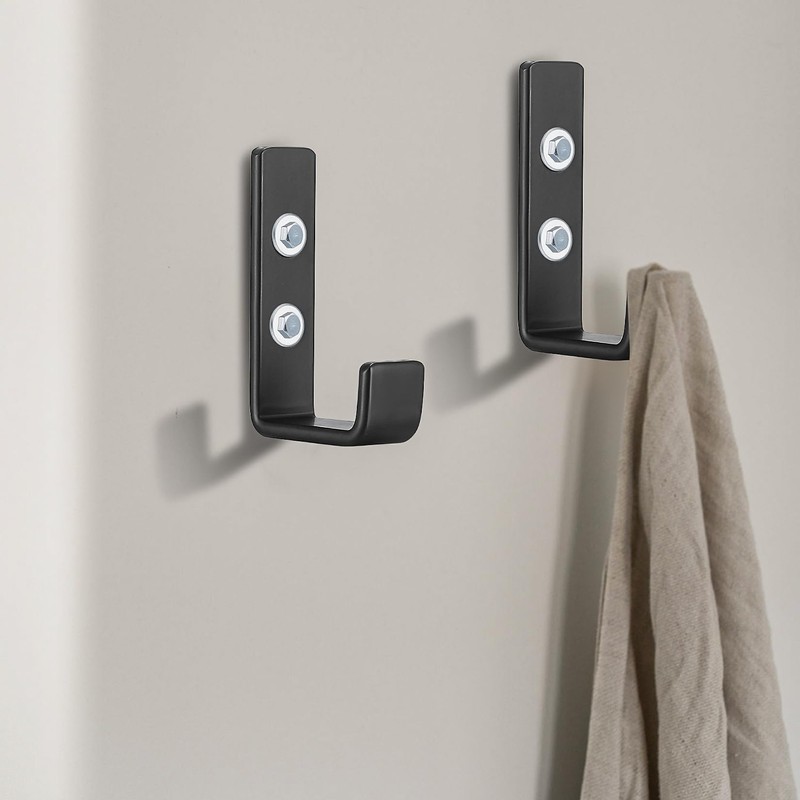 Qeapug Pack of 4 Heavy Duty Wall Hooks, J Shape