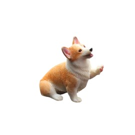 Corgi Dog Figurine Animal Dog Sculpture Dog Figurine Miniature Adorable Posture