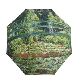 Soake StormKing Folding Art Umbrella Monet Japanese Bridge