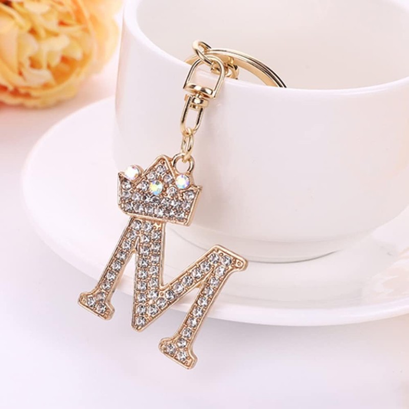 YINKE Initial Key Chain, Women's, Men's, Cute, Gift, Accessory, Charm