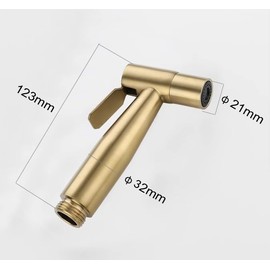 2 Pieces Bidet Toilet Sprayer Head Stainless Steel Handheld Bidet Sprayer Cloth Bathroom Diaper Sprayer for Kitchen and Toilet Cleaning (Bidet Sprayer Head) Golden