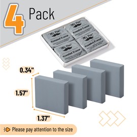 Mr. Pen- Kneaded Erasers, 1.57" x 1.37", 4 Pack, Gray, Soft Moldable Art Erasers for Charcoal, Graphite & Pastel Drawing, Precision Highlighting, Smudge Control, Easy Shaping for Artists & Students