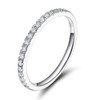 Women's Eternity Engagement/Wedding/Memory Ring, 925 Silver, Cubic Zirconia, 925 Sterling