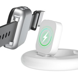 sylacor Charging Stand Compatible with Gabb Watch 3e/3, Portable & Foldable Wireless Magnetic Charger Accessories with 3.3 Feet Charging Cord (Not for Gabb Watch 2/1) (White)