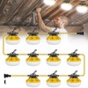 Pvilub 100FT Construction String Lights: 100W Led Construction String Lights