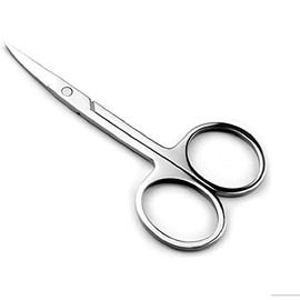 Curved Eyebrow Scissors, Nail Scissors, Face Care Scissors, Stainless Steel Care Scissors Pointed for Home Use, Skin Scissors, for Trimming Nails, Eyebrows, Beard Scissors, Nose Hair