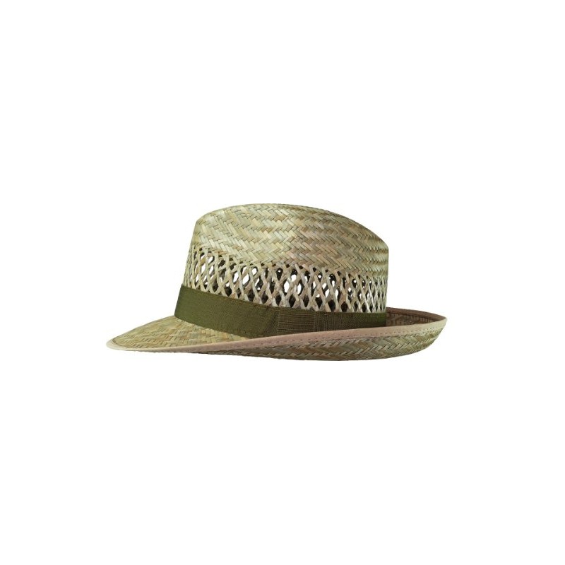 Simple Bogart Shaped Straw Hat, natural