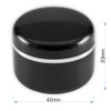 5 x 15 ml gel jars, black, empty container, cream