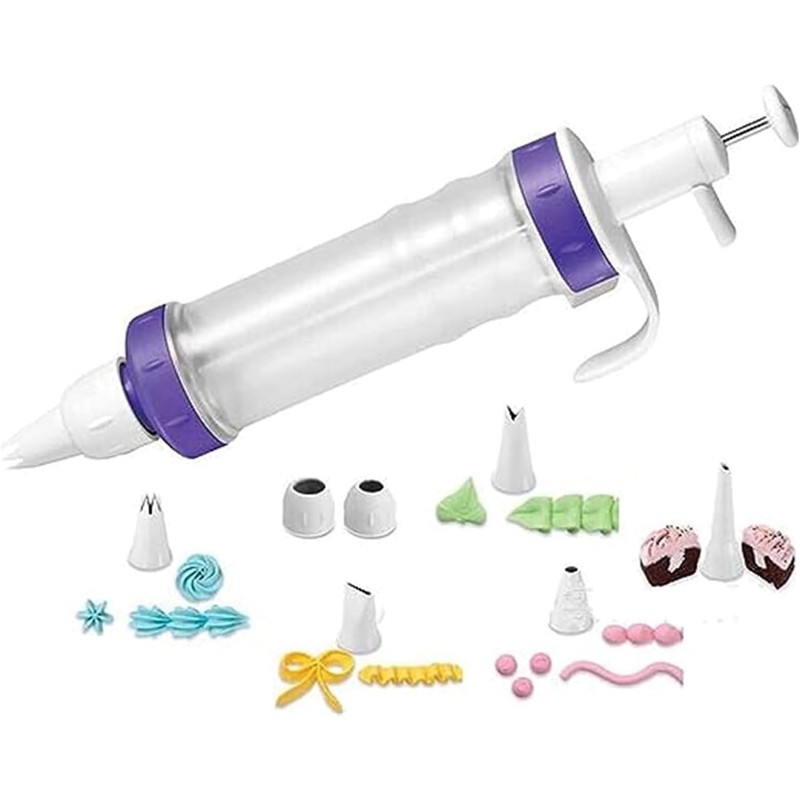 11Pcs Dessert Decorating Syringe Set, Dessert Decorator Plus Icing Dispenser