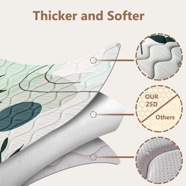 Beavtaens Baby Play Mat, 50x50 Playpen Mat, Thicken Soft Foam Playmats for Baby, Foldable and Machine Washable Baby Crawling Mat for Floor (Green Leaf)