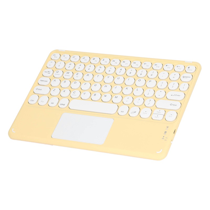 Touch Wireless Keyboard Round Keycaps Ergonomic Design Ultra Thin Smart
