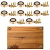 Yaocom 8 Pcs Brass Cutting Board Feet with Nonslip Pads
