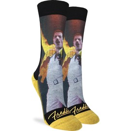 Good Luck Sock Women's Freddie Mercury, Wembley Socks, Adult, Shoe Size 5-9