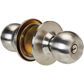 Lock Prolok 19POP Pomo cilíndrico bola función recámara, acero inoxidable, llave estándar, en caja