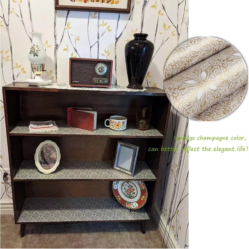 Decorative Paper Self Adhesive Shelf Drawer Liner Sticker 17.7 inch