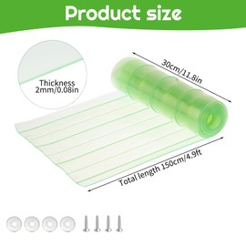 Winter Dog Door Replacement Flaps, Plastic Dog House Door Winter Flap Clear Doggie Door Strips DIY Pet House Entrance Flaps for Dog Cats Rabbits Small Animals（11.8 in x 4.9 Ft）