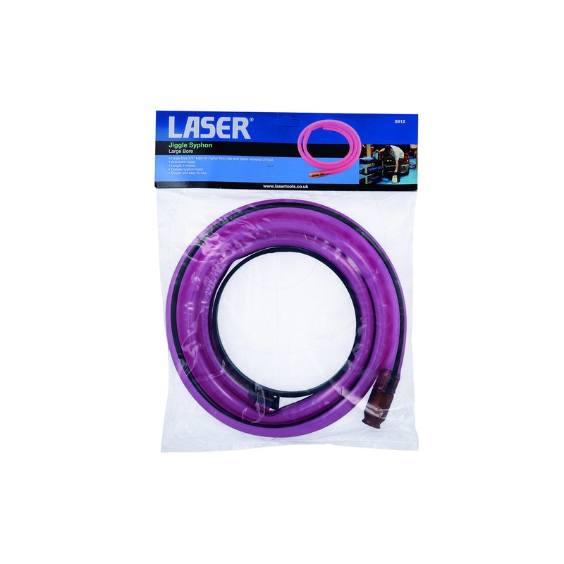 Laser 5512 Large Bore Jiggle Syphon, 2 m, Copper