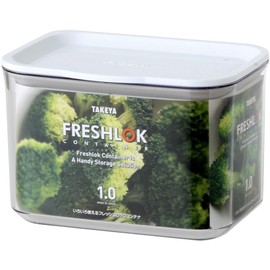 Takeya Chemical Industries Fresh Lock Container, M, 33.8 fl oz (1,000 ml), FRESH LOK, White, Stackable