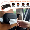 XXXPOWERXXX Car Tissue Holder,Silicone Tissue Box Cover with Adjustable Strap,Car