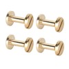 50 Set Binding Rivet Round Flat Head Brass Slot Screw