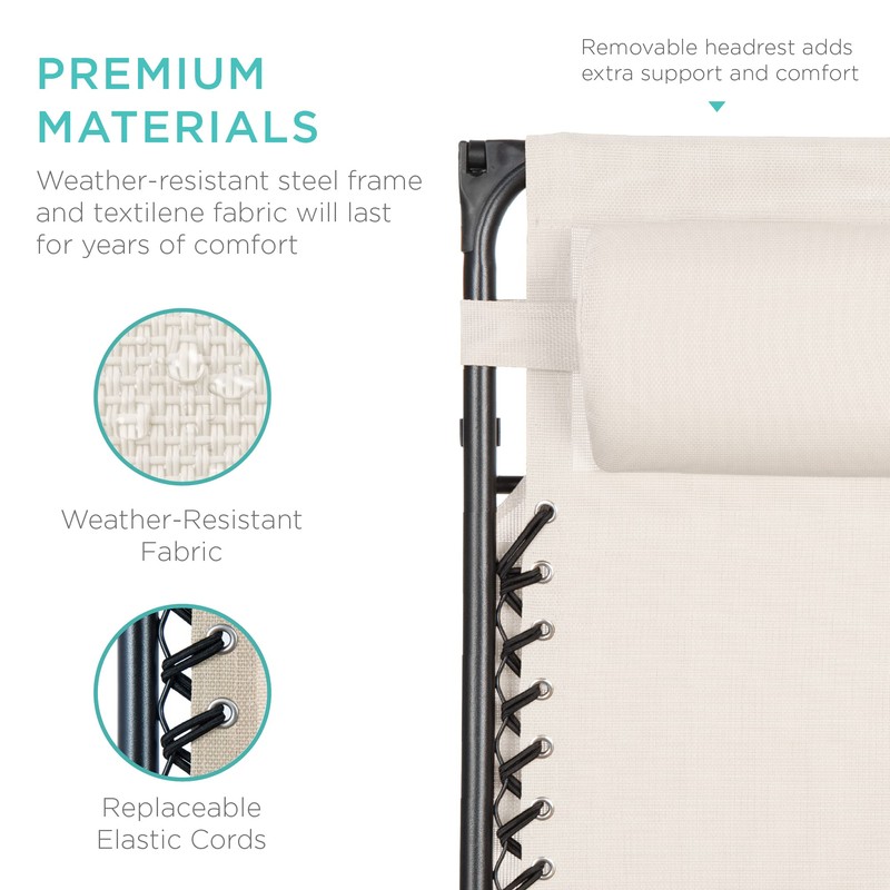 Best Choice Products Folding Zero Gravity Outdoor Recliner Patio Lounge