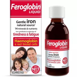 Vitabiotics Organic Feroglobin Liquid 500ml (Family Size) Large Bottle