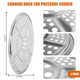 Bryzantine New 2-Pack Canning Rack for Pressure Cooker Presto 01781 23-Quart, for All American 21.5-Quart, for T-fal P31052, for Granite Ware 0730-2, for Mirro 92122A