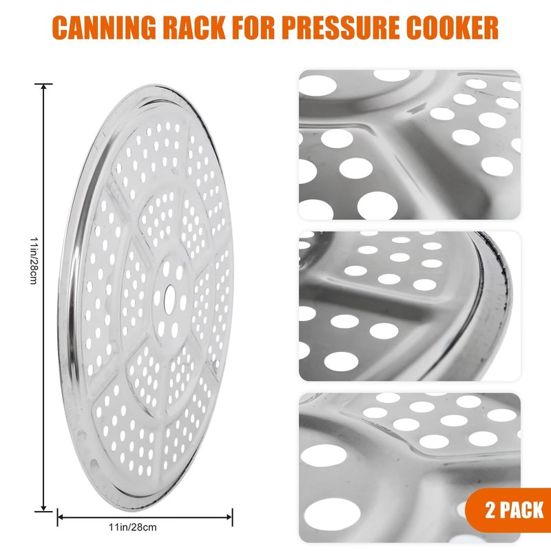 Bryzantine New 2-Pack Canning Rack for Pressure Cooker Presto 01781
