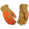 KINCO 98A-XXL Men's Impact Protection Unlined Grain Cowhide Gloves, Bright