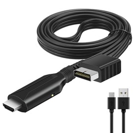 PS2 to HDMI Adapter Cable, 100 cm / 39.3 in HDMI Cable for PS1 PS2 Game Console Video Converter Cable, Plug and Play, Output Sound and Video