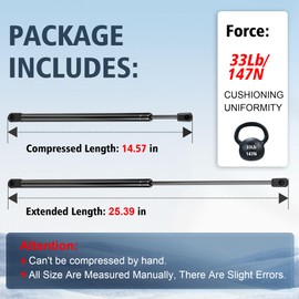 Rear Window Struts for Jeep Wrangler TJ 1997 1998 1999 2000 2001 2002 2003 2004 2005 2006 AVM 16403 Rear Back Glass Shocks Lift Supports Fits Wrangler with Hard Top Replace 55076310AD 55076310AB 2 Pcs