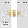 HIEMEY Glass Door Knobs Interior, Crystal Door Knobs with Lock,