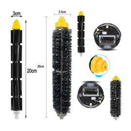 PELLYDA Replacement Parts for IRobot Roomba 600 &500 Series 694 692 690 680 660 665 651 650 614 595 585 564 Vacuum,Accessories Kit 3 Filter,3 Side Brush,1 Pairs Bristle and Flexible Beater Brush