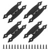 sourcing map 4Pcs H-Hinge Metal Flat Hinge Cabinet Door Hinge