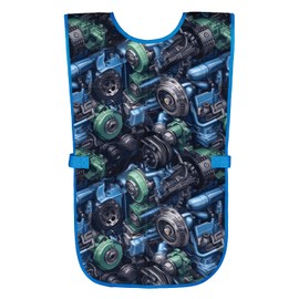 Baagl Children's Apron Girls Boys Cooking Apron Children Apron Painting Apron Craft Apron for Children (Racing Car)