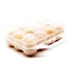 JAMOR 12 Grid Egg Storage Box Portable Egg Box, Egg Bag, Egg Basket, Shockproof Egg Box Necessary For Camping And Picnic, Portable Egg Storage Box, Thickened Egg Box For Travel And Outdoor (White)
