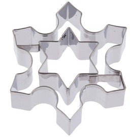 cotta 91945 Christmas Cookie Shape, Snowflake, Star, Silver, W 2.3 x L2.7 x H 0.8 inches (5.9 x 6.8 x 2 cm)