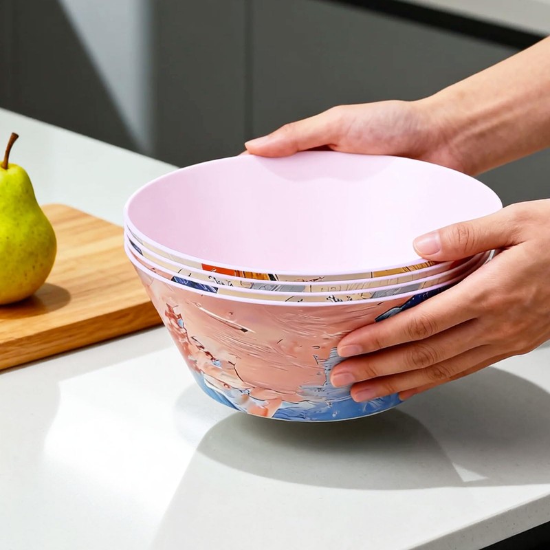 Greentainer Large Vintage Salad Bowls Set of 4-3.1L (104 Oz)