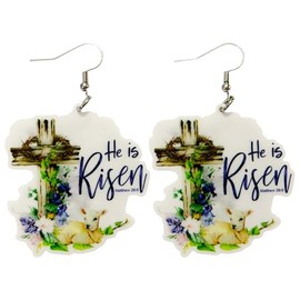 He Is Risen Large Earrings