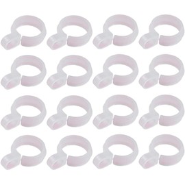 50 Pcs White Plastic Windproof Hanger Hooks Clothes Hanger Buckle Clip Laundry Hanging Hooks Closet Rod Hanging Tool for Drying Rack Clothes Hangers, Suit Hangers, Clothes Pins, Decorations