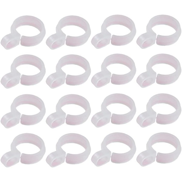 50 Pcs White Plastic Windproof Hanger Hooks Clothes Hanger Buckle