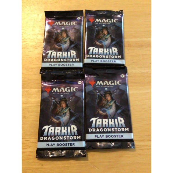(4) MTG Tarkir: Dragonstorm - Play Booster Packs New Factory