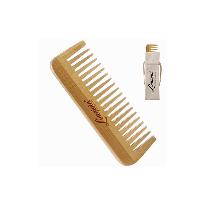 Comb for Curls Hair Ecological Wooden Comb Coarse 100% Natural