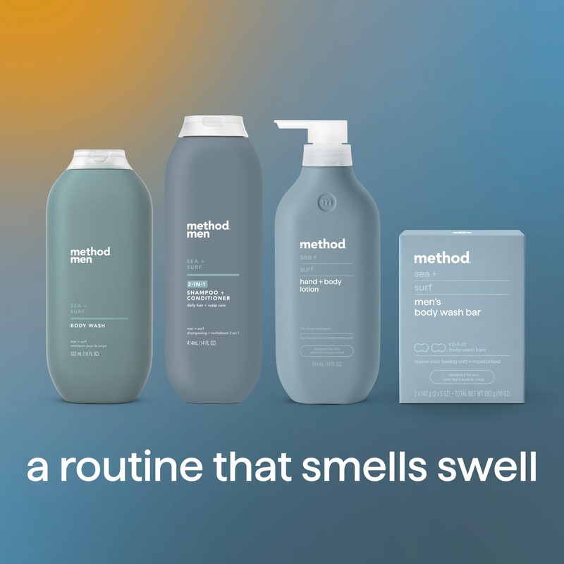 Method Men Body Wash, Sea + Surf, Paraben and Phthalate
