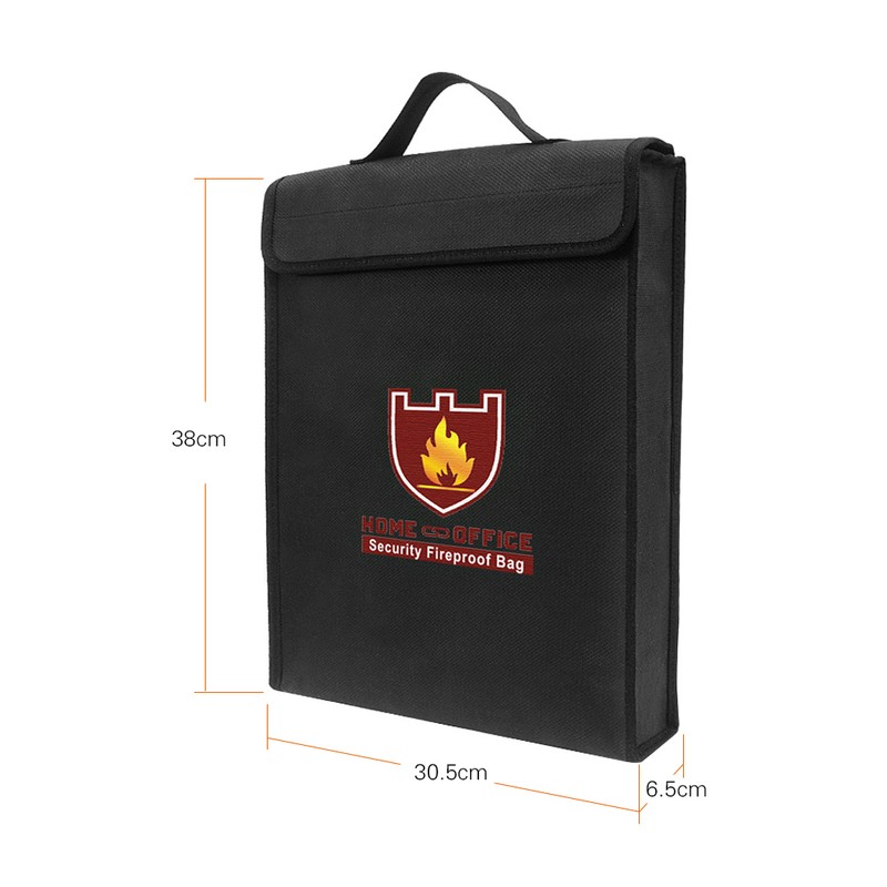 Fireproof Money Document File Bag Pouch Cash Bank Cards Passport