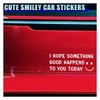 DUSCOKE Cute Car Sticker Decal with Smiley Face, I Hope