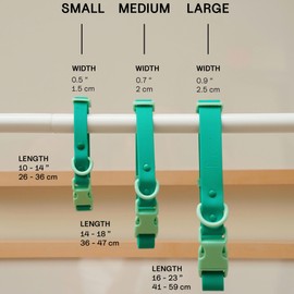 Approved by Fritz Heavy Duty Waterproof Soft Dog Collar, Green, Steel D Ring for Leash Attachment, for Small Medium and Large Dogs (Medium)