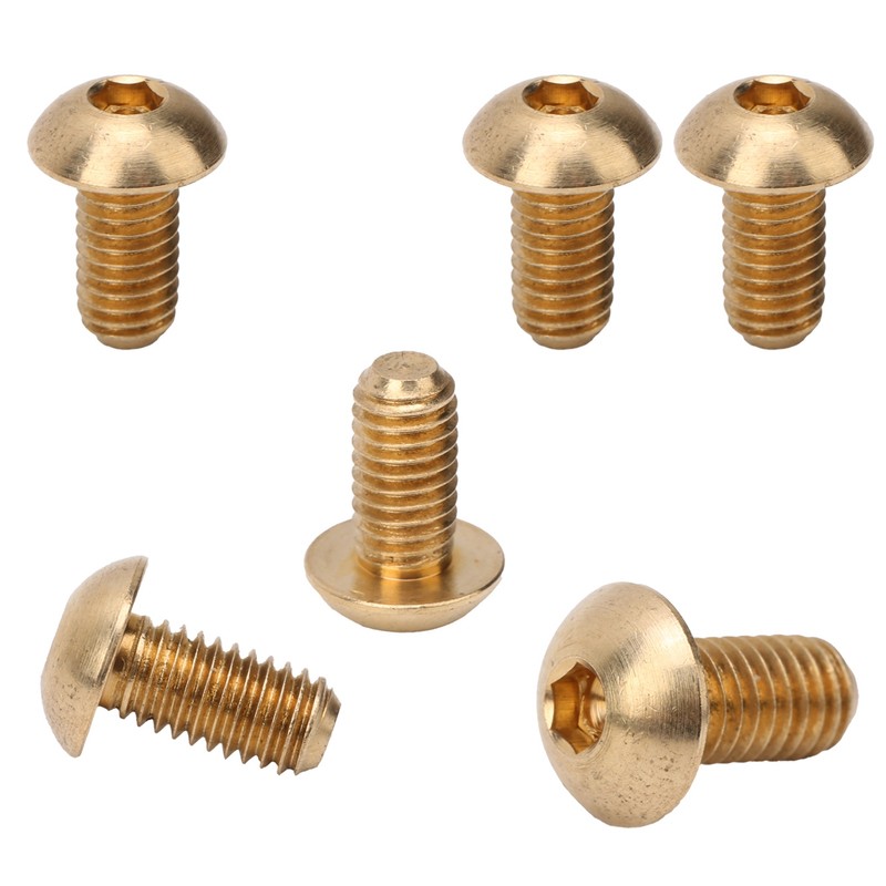 50Pcs Round Hex Socket Screw Copper Fastener Hardware Tools Industrial
